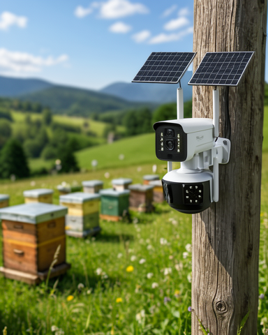 Solar Güvenlik Kamerası 9MP 4G SIM Kartlı Güneş Enerjili Çiftlik Kamerası
