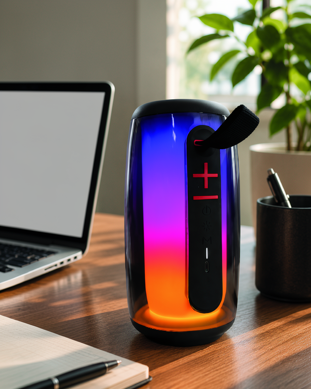 Taşınabilir Kablosuz Speaker Type-C Şarjlı Güçlü Sesli RGB Işıklı Bluetooth Hoparlör