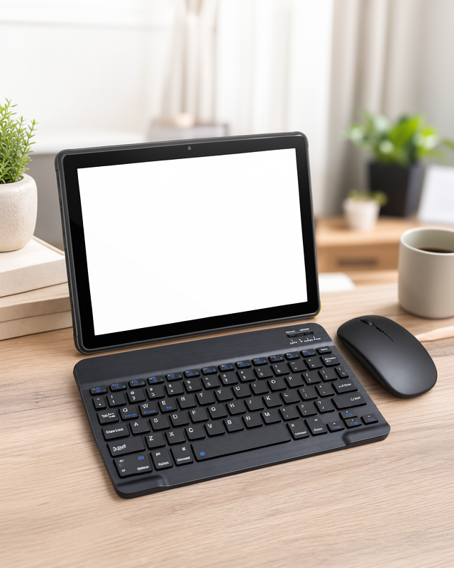 Kablosuz Bağlantı ve Günlük Kullanıma Uygun Android Tablet Bluetooth Klavye Mouse Seti SIM Kart Girişi
