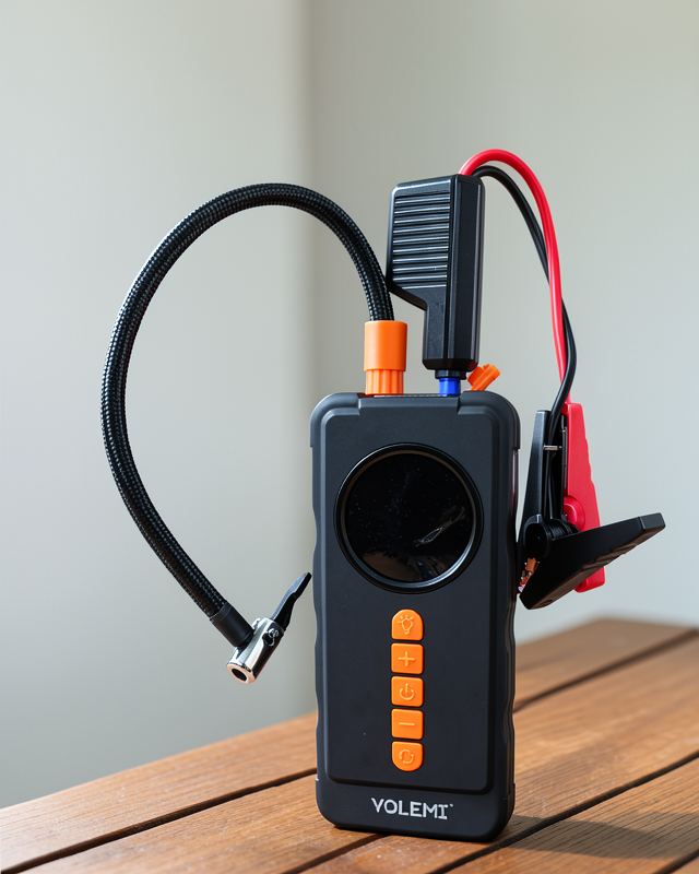 Dijital Lastik Şişirme Kompresörü 4'ü 1 Arada 10000mAh Powerbank ve LED Fener