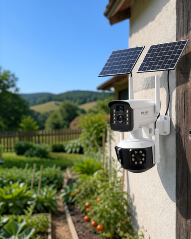 9MP Üç Lensli Güneş Enerjili Arıcı Kamerası 4G SIM Kartlı Yayla Güvenlik Kamerası