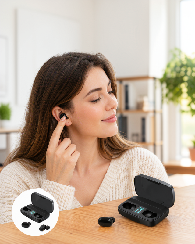 Yeni Nesil TWS Bluetooth Kulaklık 5.0 Dokunmatik Kontrol Özellikli