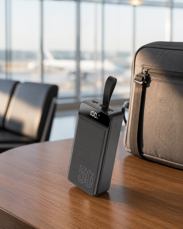 Yeni Nesil 50.000 Mah Dijital Göstergeli 4 Portlu Taşınabilir Powerbank