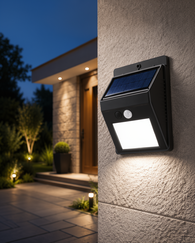 Yeni Nesil Sensörlü Güneş Enerjili 180 LED Bahçe Aydınlatma Lambası