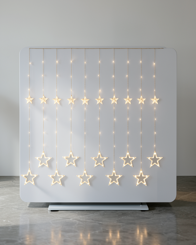 Yeni Nesil 3x3 Metre Dekoratif Yıldız Peri Led Perde Ortam Işığı