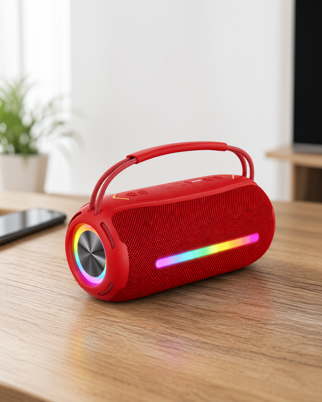 Çoklu Bağlantı Desteği Olan RGB Işıklı Taşınabilir Hoparlör