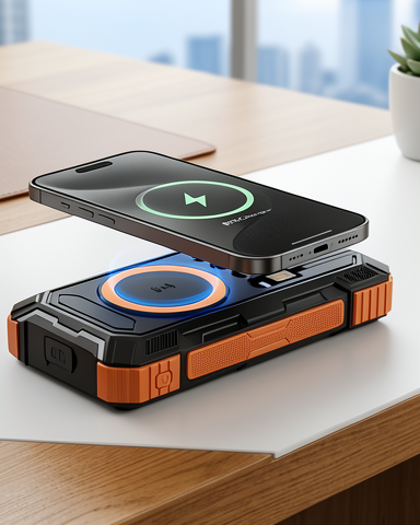 Kablosuz ve Hızlı Şarj Destekli 20000 mAh Güneş Enerjili Powerbank