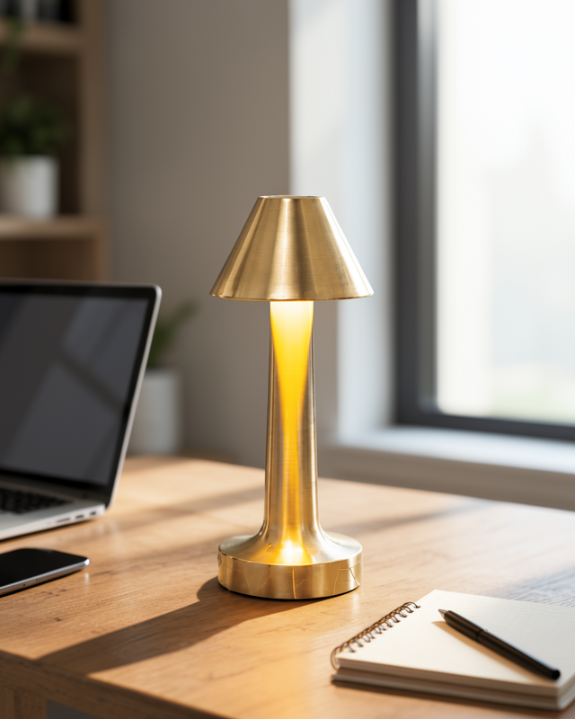 Yeni Nesil 3 Renk Ayarlı Kablosuz Şarjlı LED Masa Lambası Modern Tasarım