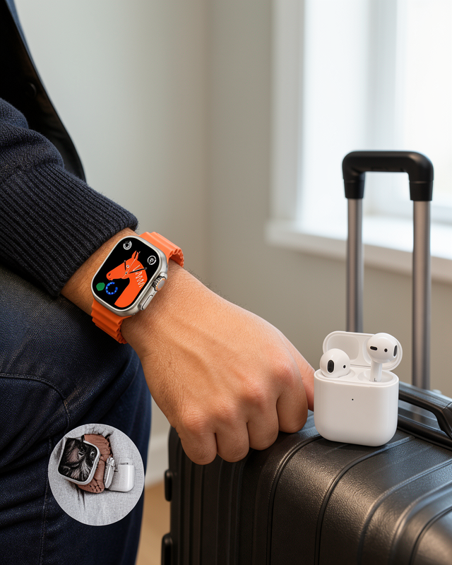 Yeni Nesil Watch 9 Max Akıllı Saat Seti, 2 Kordon ve Kablosuz Kulaklık Hediyesi