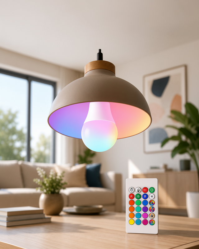 RGB Led Lamba Kumandalı Ambiyans Aydınlatma - 10 Watt