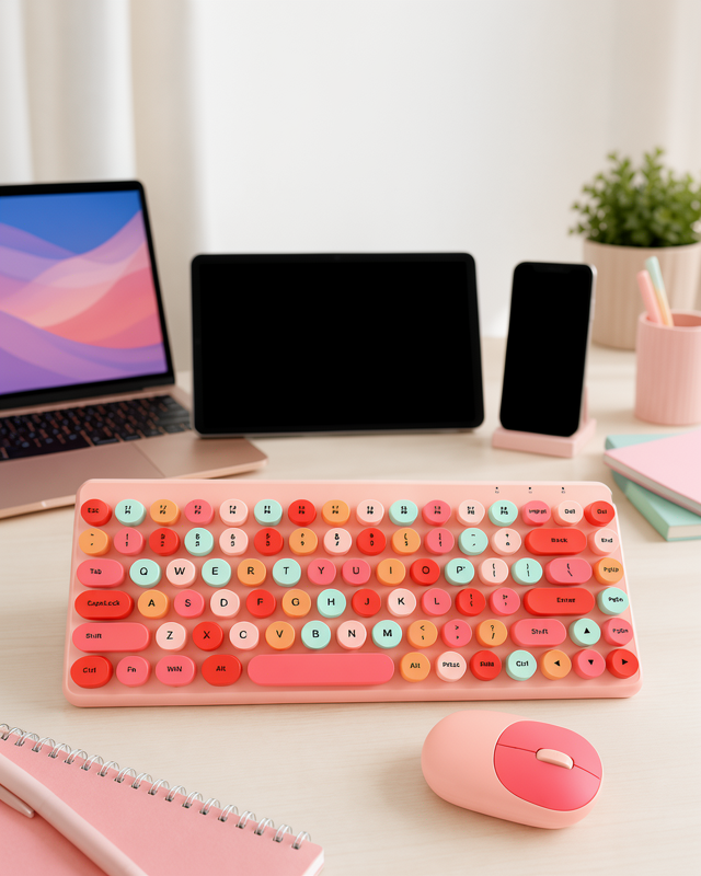 Kompakt, Uzun Ömürlü Yeni Nesil Bluetooth Klavye ve Mouse Seti – USB Alıcıyla
