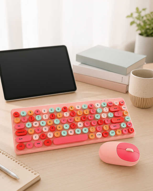 Yeni Nesil Retro Tarz Bluetooth 5.1 Klavye – Win/OSX/Android/iOS Uyumlu