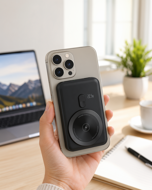 Yeni Nesil Taşınabilir Powerbank, Kablosuz ve Kablolu Kullanım İmkanı