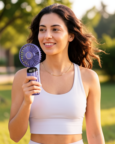 Taşınabilir Mini Fan 5 Kademeli Güçlü Üfleme Kapasitesine Sahip