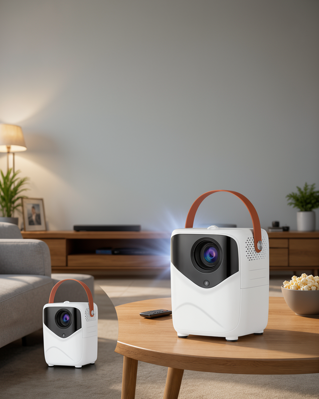 Yeni Nesil HD Ayaklı Portatif Projeksiyon Cihazı Bluetooth Wifi Android İşlemcili