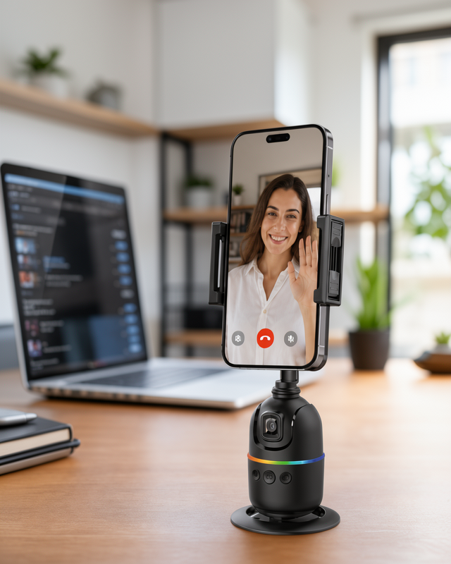 Yeni Nesil Masaüstü Gimbal ile Canlı Yayın ve Video Çekimleri için Otomatik Yüz Takibi