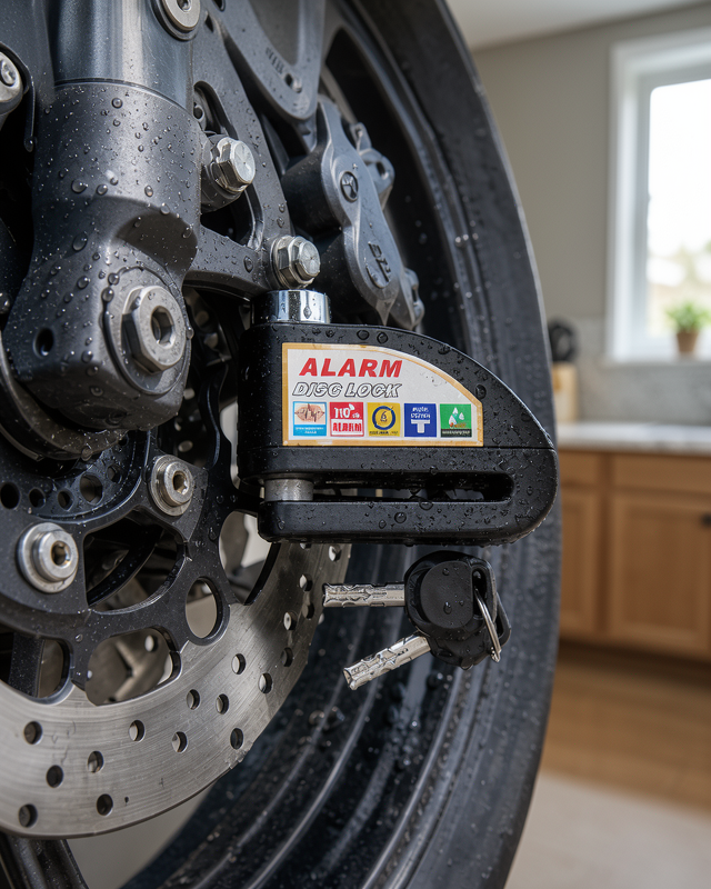 Yeni Nesil 110dB Alarmlı Çelik Disk Kilidi Suya Dayanıklı