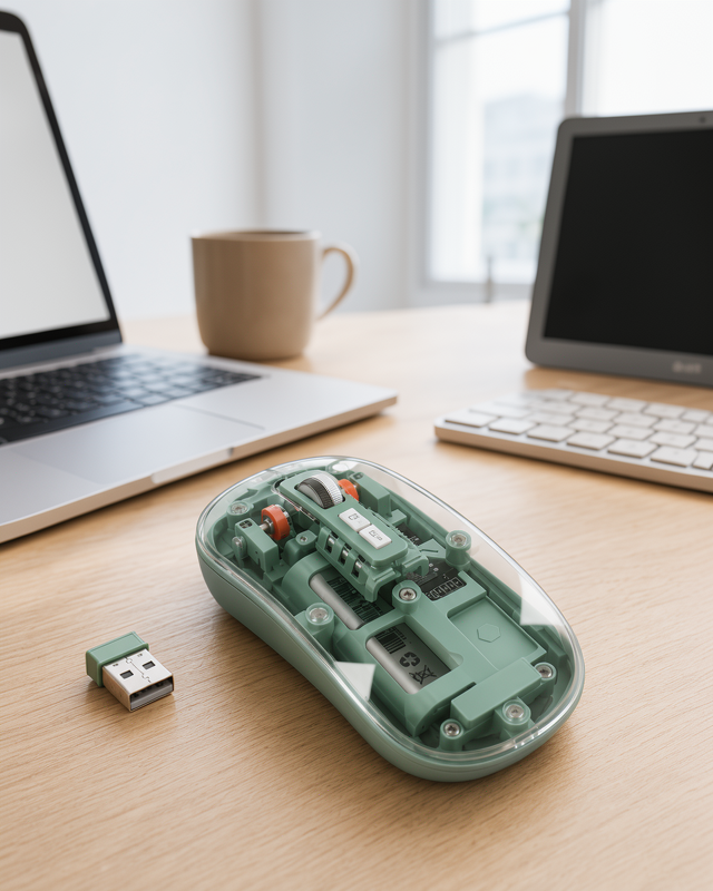 Yeni Nesil Bluetooth ve USB Alıcılı Kablosuz Mouse Çift Mod Bağlantılı