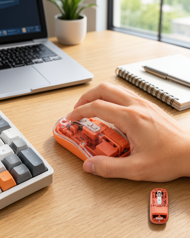 Yeni Nesil Şık ve Sessiz Ofis Tasarımı Kablosuz Bluetooth Mouse