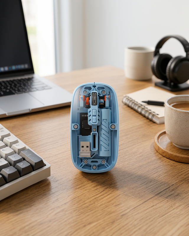 Yeni Nesil Mavi Pilli Kablosuz Mouse, Bluetooth 5.2 Desteğiyle