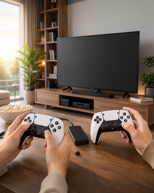 Yeni Nesil 2 Kişilik Kablosuz Retro Oyun Çubuğu HDMI Girişli