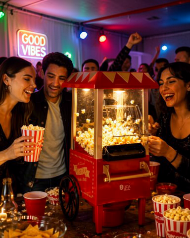 Ev Tipi Hızlı Sıcak Hava Mısır Patlatıcı Yağsız Popcorn Makinesi