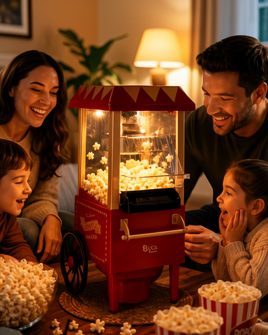Nostaljik Tasarıma Sahip Yağsız Mısır Patlatıcı Sıcak Hava Popcorn Makinesi