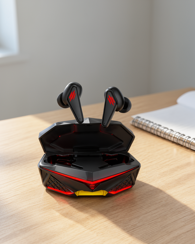 Yeni Nesil Profesyonel TWS Işıklı Kablosuz Bluetooth Oyuncu Kulaklığı