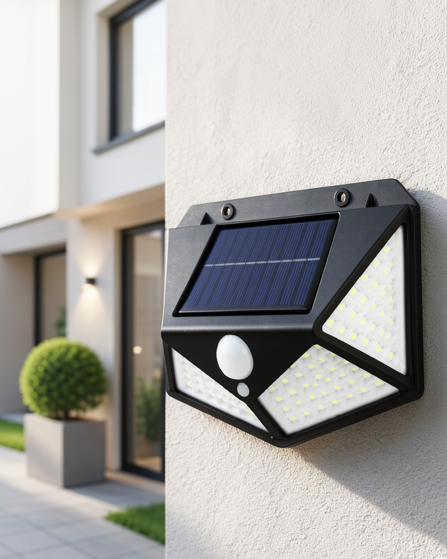 3 Işık Modlu Sensörlü Duvar Tipi Dış Mekan Solar LED Bahçe Aydınlatma Lambası