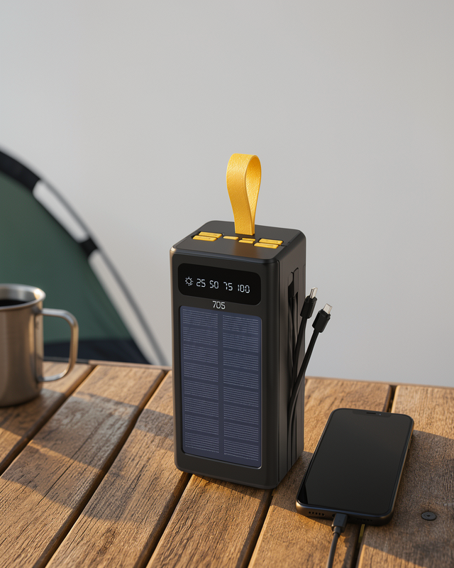 Yeni Nesil Dijital Göstergeli Taşınabilir Güç Kaynağı Güneş Enerjili Powerbank