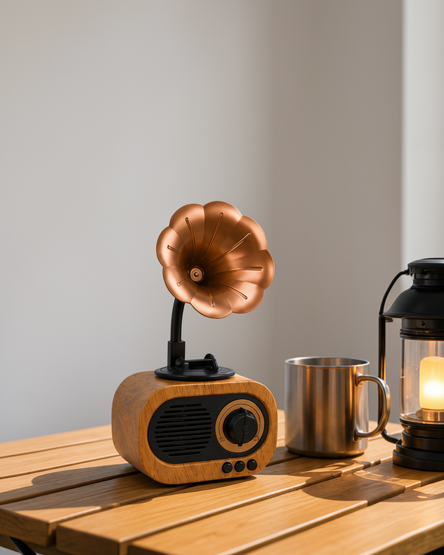 Yeni Nesil Taşınabilir Mini Retro Radyo Bluetooth Hoparlör USB SD AUX Desteğiyle