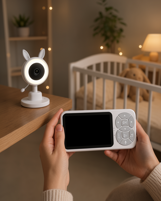 Yeni Nesil Ninnili Gece Görüşlü Güvenlik Sistemi LCD Ekranlı Bebek İzleme Kamerası