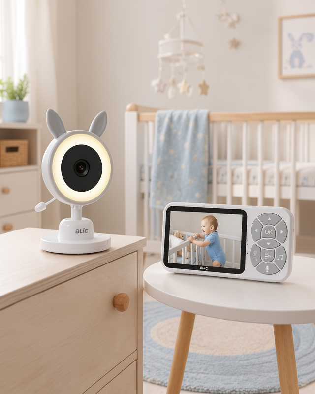 Yeni Nesil 4x Zoom Sıcaklık Sensörlü Karşılıklı Sesli Bebek Kamerası