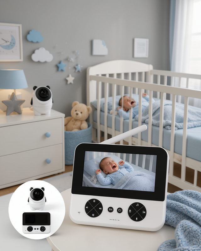 Yeni Nesil 720P HD Görüntüye Sahip Gece Görüşlü Bebek Monitörü