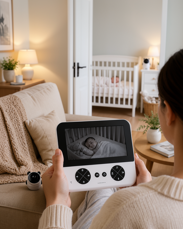 Yeni Nesil HD Bebek Kamerası Uzaktan Kontrol, Zoom ve Sıcaklık Sensörü