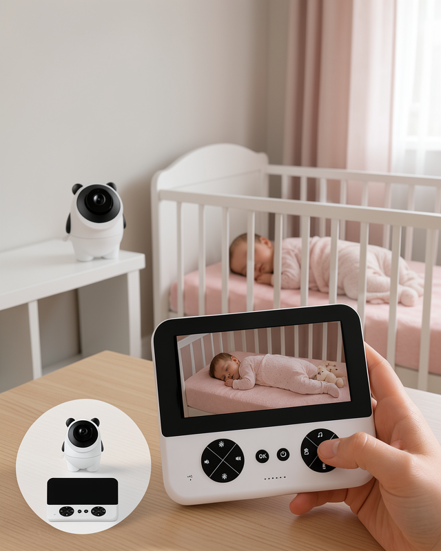 Yeni Nesil Ağlama Algılama Özellikli Geniş Ekran Bebek Monitörü