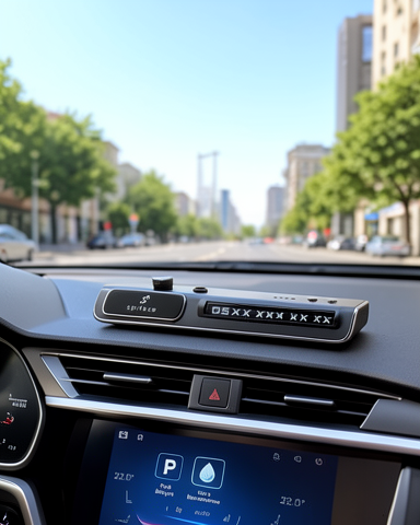 Yeni Nesil 3 Seviyeli Hava Nemlendirici ile LED Işıklı Araç Ön Cam Telefon Numarası Gösterme Aparatı