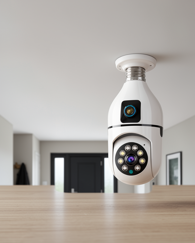 Yeni Nesil 1080P WiFi Ampul Güvenlik Kamerası – Uzaktan Erişim & Gece Görüş