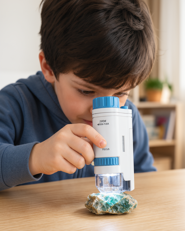 Yeni Nesil PMMA Optik Lensli Kompakt Taşınabilir Mikroskop