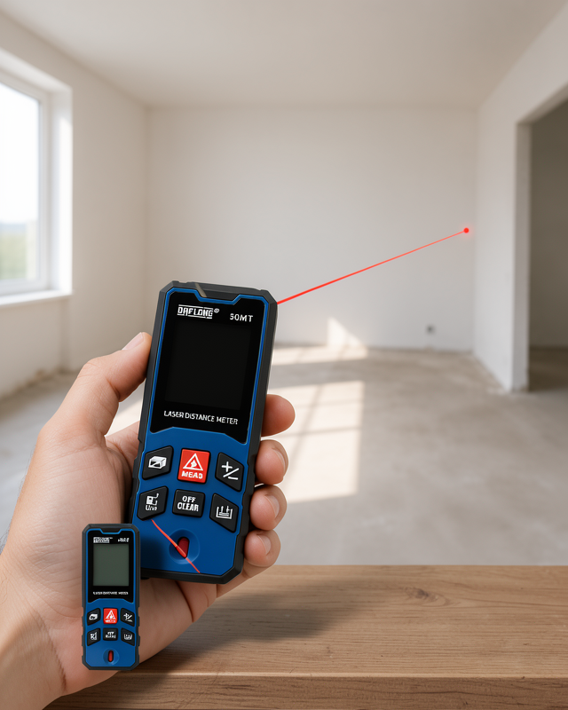 Yeni Nesil Dijital Lazer Mesafe Ölçüm Cihazı İnşaat ve Ev Kullanımı 50 MT