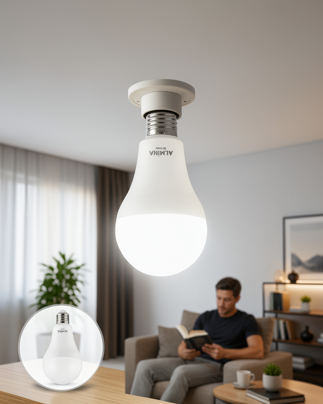 Yeni Nesil 30 Watt Acil Durumlar İçin Şarjlı LED Ampul 6400K Soğuk Beyaz