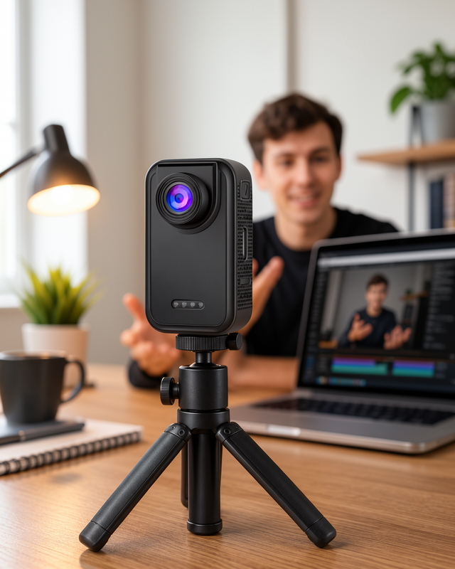 Yeni Nesil Mini Video Kamera, Vlog Çekimleri İçin Günlük Kullanıma Uygun