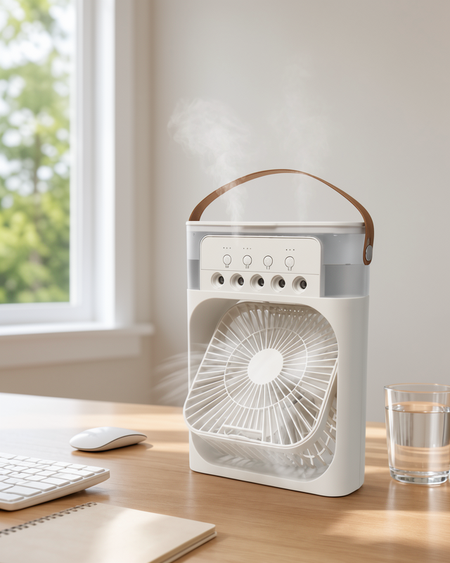 Yeni Nesil 500ML Su Hazneli Spreyli Mini Masaüstü Fan