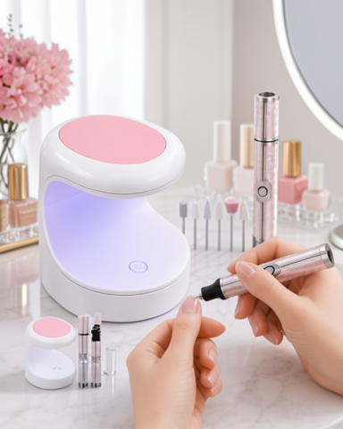 Yeni Nesil 20.000 RPM Tırnak Matkabı ve Mini LED Oje Kurutma Seti