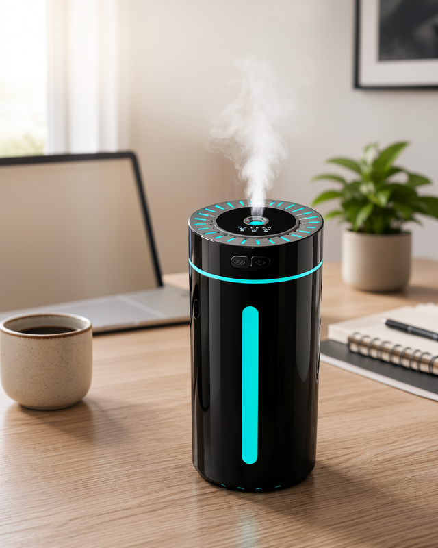 Yeni Nesil Ultrasonik Aromaterapi Difüzör LED Işıklı Sessiz Nemlendirici