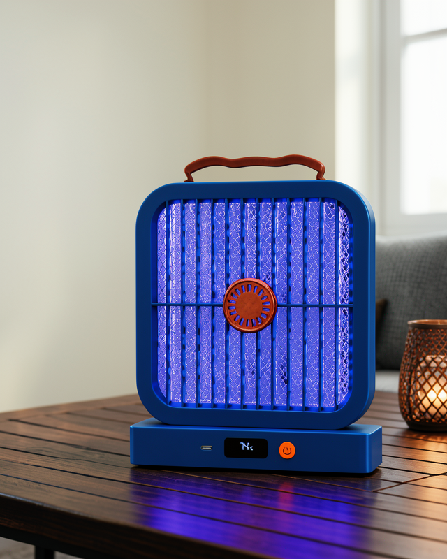Elektrikli Sivrisinek Yok Edici Mavi Şarjlı UV Işıklı Cihaz