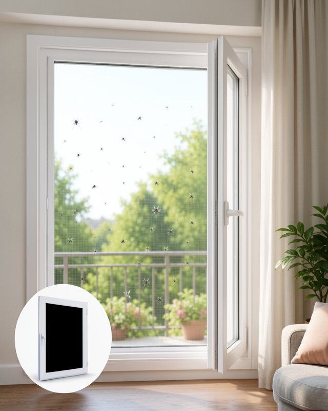 Tek Kanatlı Kolay Takılan Sineklik, Pencere ve Balkon İçin