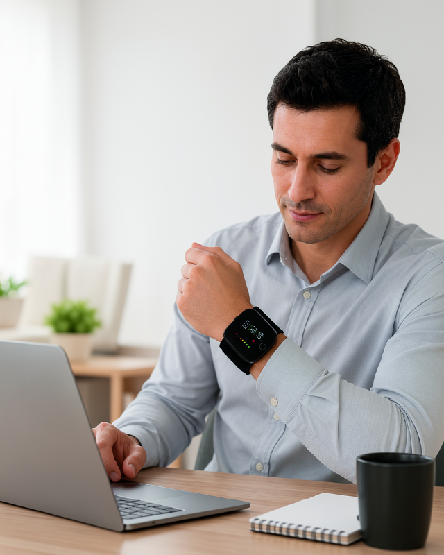 Geniş LCD Ekrana Sahip Şarjlı Dijital Bilekten Tansiyon Ölçer