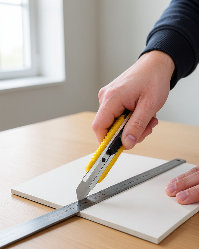 Ergonomik Saplı Çelik Maket Bıçağı Koli Ambalaj 5 Adet Metal Falçata Seti