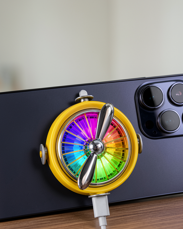 RGB LED Manyetik Soğutma Fanı Telefon İçin